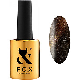 Гель-лак F.O.X. Cat Eye Galaxy 001 Коричнево-медний 7 мл (60420)