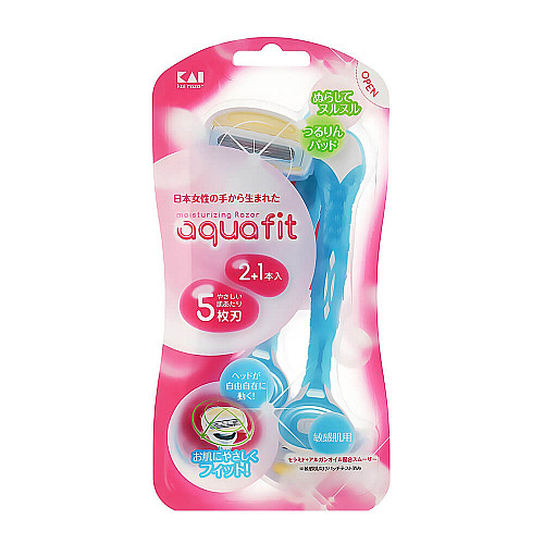 Бритва для жінок Kai razor AQUAFIT Голубий 3 шт