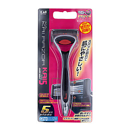 Бритва чоловіча 5 лезвій Kai razor КАІ-5 тримач Різнокольоровий