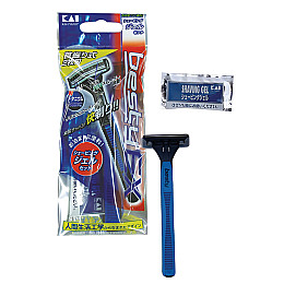 Набір для гоління Kai razor Dispo razor Besty EX Чорно-синій