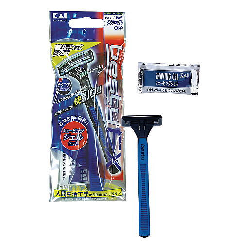 Набір для гоління Kai razor Dispo razor Besty EX Чорно-синій