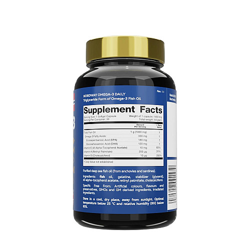 Омега 3 Nordway Daily Omega-3 1000 мг 30 капсул (CO003708)