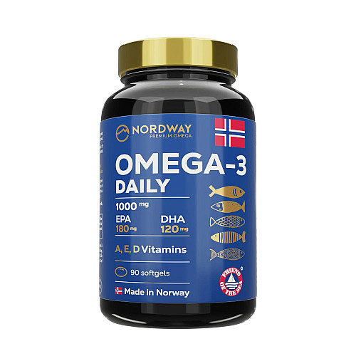 Омега 3 Nordway Daily Omega-3 1000 мг 90 капсул (CO003709)