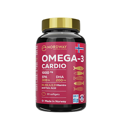Омега 3 Nordway Omega-3 Cardio 1000 мг 30 капсул (CO003710)