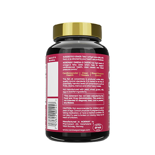 Омега 3 Nordway Omega-3 Cardio 1000 мг 30 капсул (CO003710)