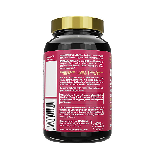 Омега 3 Nordway Omega-3 Cardio 1000 мг 90 капсул (CO003711)