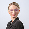 Очки для комп'ютера LuckyLOOK Blue Blocker Фешн-класика Чорно-сріблястий 754-775