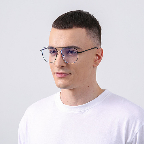 Очки для комп'ютера LuckyLOOK Blue Blocker Фешн-класика Чорний 754-768