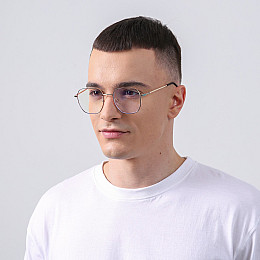 Очки для компьютера LuckyLOOK Blue Blocker Фэшн-классика Черно-золотистый 754-737