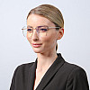 Очки для комп'ютера LuckyLOOK Blue Blocker Квадратики Золотистий 754-676