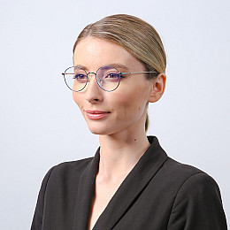 Очки для компьютера LuckyLOOK Blue Blocker Тишейды Черно-серебристый 754-621