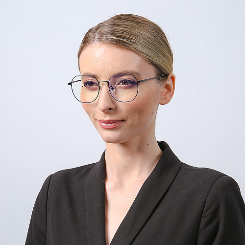Очки для комп'ютера LuckyLOOK Blue Blocker Фешн-класика Чорний 754-591