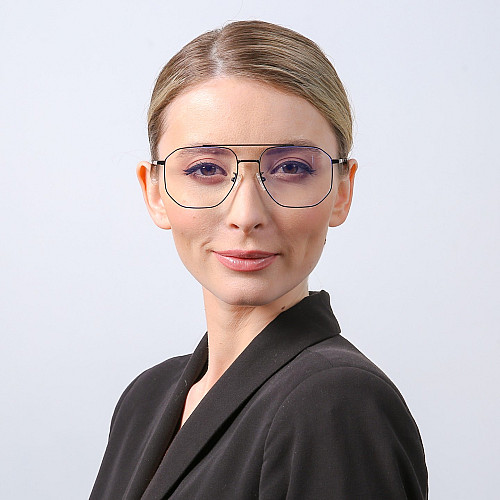 Очки для комп'ютера LuckyLOOK Blue Blocker Фешн-класика Чорний 754-560