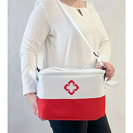 Сумка-органайзер для медикаментів Profi Care 30 x 24 x 18 см Біло-червоний (IBC003LOR)