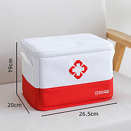 Сумка-органайзер для медикаментов каркасная L-med 26,5x20x19 см Бело-красный (IBC004MOR)