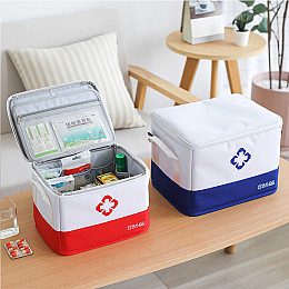 Сумка-органайзер для медикаментов каркасная L-med 26,5x20x19 см Бело-красный (IBC004MOR)