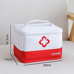 Сумка-органайзер для медикаментів каркасна 20x15x14,5 см Біло-червона (IBC004SOR)