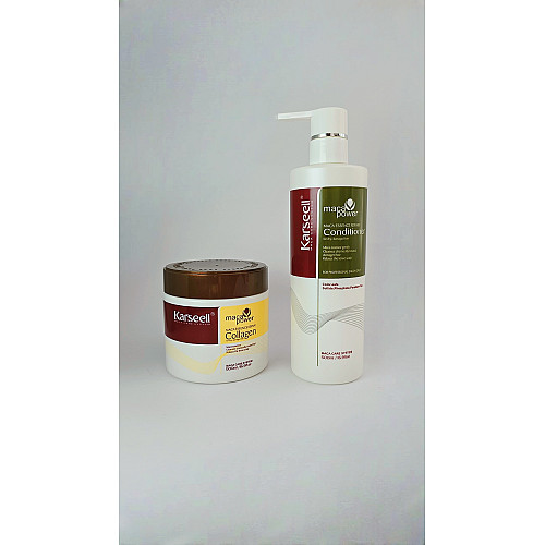 Набір для глибокого живлення з ліпідною реконструкцією Karseell Maca Collagen Repair Conditioner 1 л (MaskKomd)