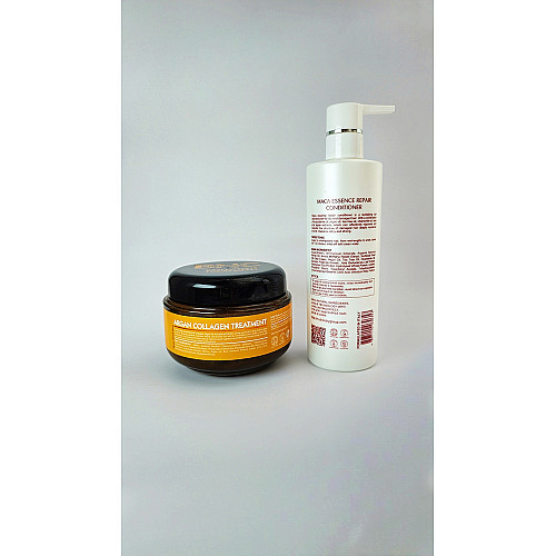 Професійний набір для інтенсивного відновлення з активами Karseell BNC Collagen Treatment Maca Essence Repair Conditioner 1050 мл (MaskBncKond)
