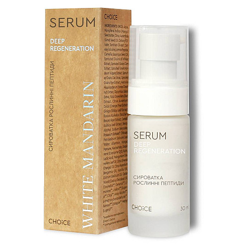 Сироватка пептидна для обличчя White Mandarin Deep Regeneration Рослинні пептиди 30 мл (99101100101)