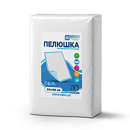 Медична одноразова вбираюча пелюшка MED1 WC03 60x60 см 10 шт