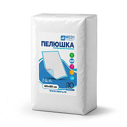 Медицинская одноразовая впитывающая пелёнка MED1 WC03 60x90 см 10 шт