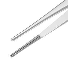 Пинцет MEDEM по De Bakey с атравматической нарезкой 25 см Серебристый (M26028)