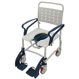 Крісло-каталка посилене з санітарним пристроєм MED1 SC8088A Сірий-чорний