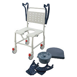 Крісло-каталка посилене з санітарним пристроєм MED1 SC8088A Сірий-чорний