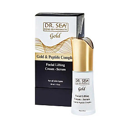 Крем-сыворотка для лица Dr.Sea с золотом и пептидным комплексом 30 мл (7294631501422)