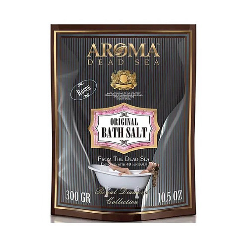 Сіль Мертвого моря для ванн Dead Sea Aroma Роза 300 г (7290010492114)