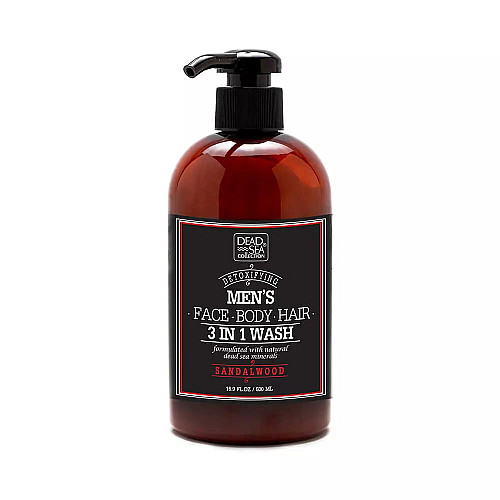 Гель для душу волосся та обличчя Dead Sea Sandalwood Men 3в1 500 мл (7290119481446)