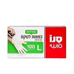 Латексні рукавички Sano Sushi Manusi Latex L Білий 100 шт (7290012117589)