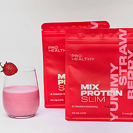 Низькокалорійний коктейль для зниження ваги Choice PRO HEALTHY Mix Protein Slim Yummу Полуниця 145 г (99101277101)