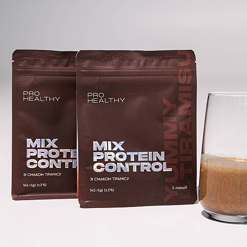 Протеїновий коктейль для контролю або збільшення ваги Choice PRO HEALTHY Mix Protein Control Yummy Тірамісу 145 г (99101273101)