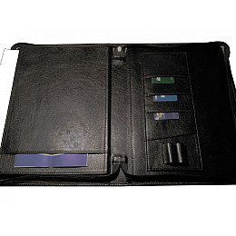 Папка для документів з натуральної шкіри Дорожка Чорна (7107-1)