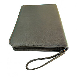 Папка для документів з натуральної шкіри Дорожка Чорна (7107-1)