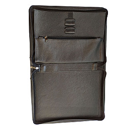 Папка портфель для документів з натуральної шкіри Дорожка Чорна (7104-1)