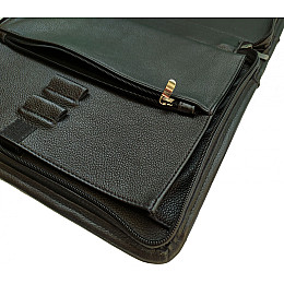 Папка портфель для документів з натуральної шкіри Дорожка Чорна (7104-1)