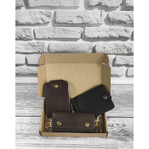 Подарочный набор DNK Leather №17 18,0*10,0*3,5 см Коричневый