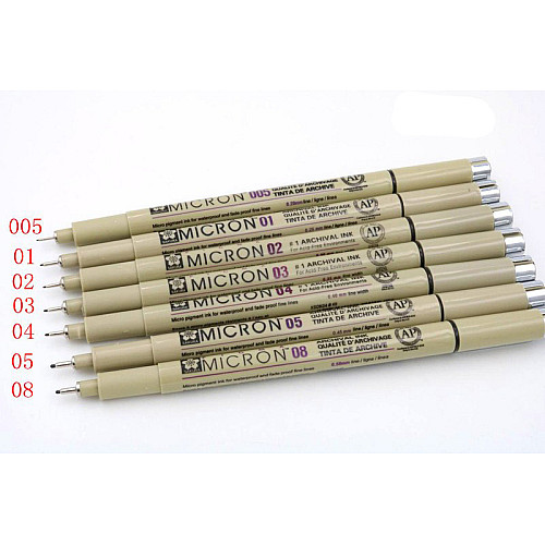 Набор линеров Sakura PIGMA Micron 7 шт (черные)