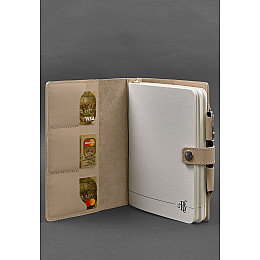 Кожаный блокнот (Софт-бук) 4.0 светло-бежевый BlankNote