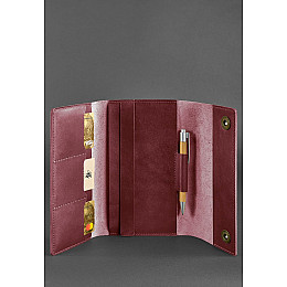 Кожаный блокнот (Софт-бук) 5.0 бордовый BlankNote