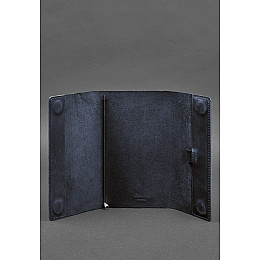 Кожаный блокнот софт-бук 7.0 темно-синий Crazy Horse BlankNote