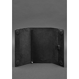 Кожаный блокнот софт-бук 7.0 черный Crazy Horse BlankNote