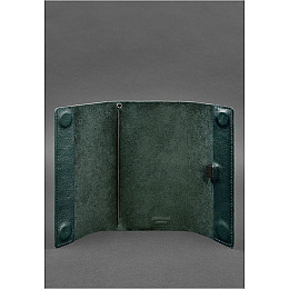 Кожаный блокнот софт-бук 7.0 зеленый BlankNote