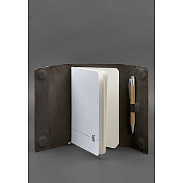 Кожаный блокнот софт-бук 7.0 темно-коричневый BlankNote