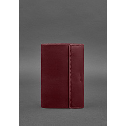 Кожаный блокнот софт-бук 7.0 бордовый Crazy Horse BlankNote