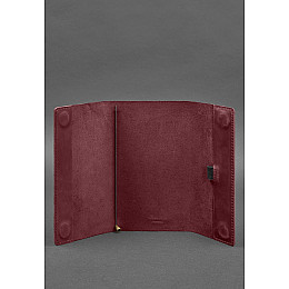 Кожаный блокнот софт-бук 7.0 бордовый Crazy Horse BlankNote