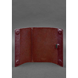 Кожаный блокнот софт-бук 7.0 бордовый Краст BlankNote